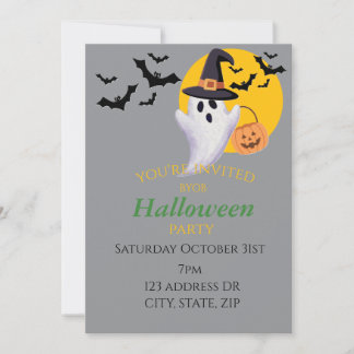 convite para festa de Halloween