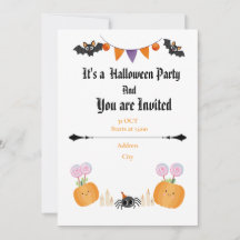 Convite para festa de Halloween