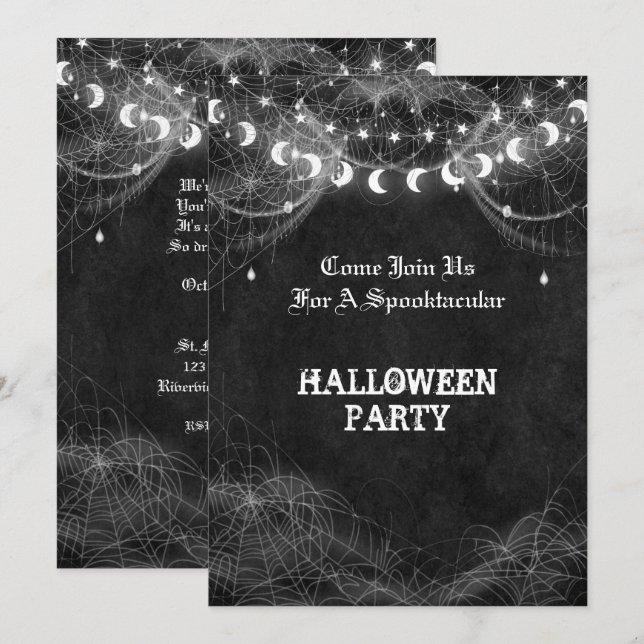 Convite para festa de Halloween (Frente/Verso)