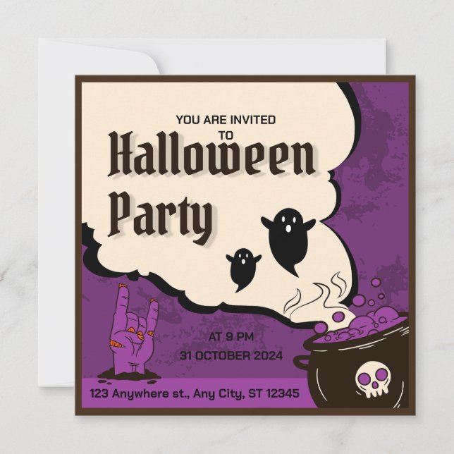 Convite para Festa de Halloween (Frente)