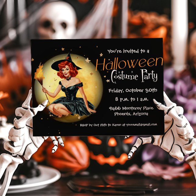 Convite para Festa de Halloween Adulto da Lua das  (Criador carregado)