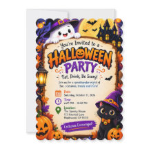 Convite para Festa de Halloween – Assustador e Col