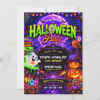 Convite para Festa de Halloween Assustadora