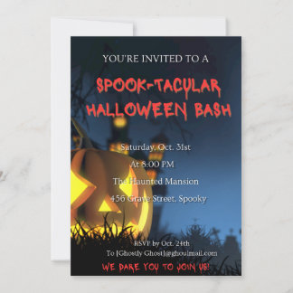 Convite para Festa de Halloween Assustadora