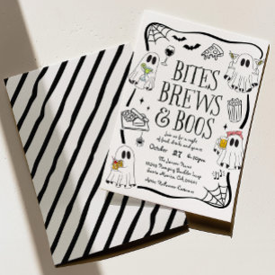 Convite para Festa de Halloween Bites, Brews e Vai
