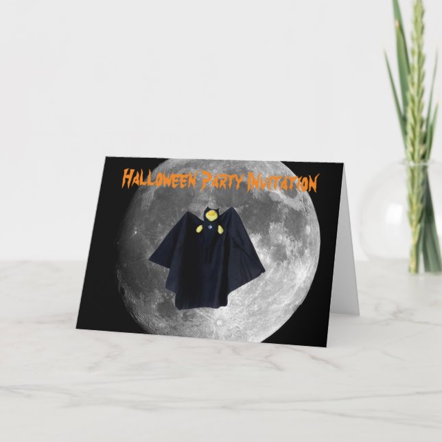 Convite para Festa de Halloween. Cartão (Frente)