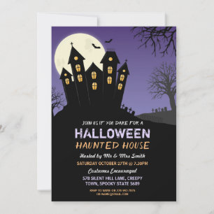 Convite para Festa de Halloween Casa Assombrada Te