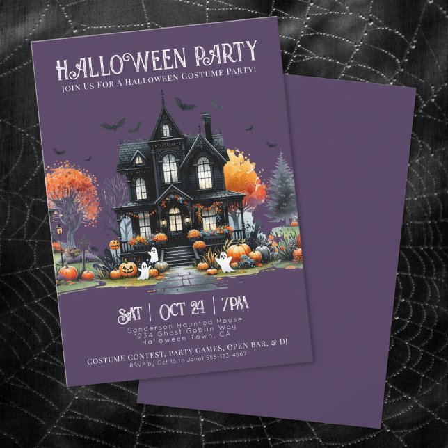 Convite para Festa de Halloween com Fantasias Assu (Spooky Costume Halloween Party Invitation)