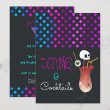 Convite para Festa de Halloween Costumes e Coqueté
