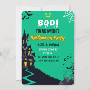 Convite para Festa de Halloween da Casa Assombrada