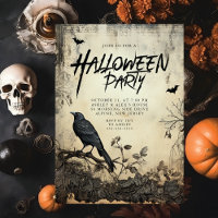 Convite para Festa de Halloween da Coroa Negra Gót
