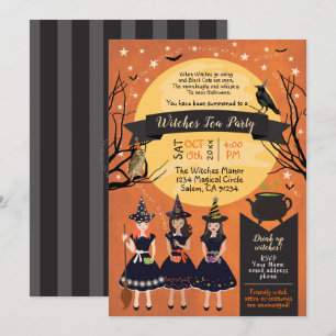 Convite para Festa de Halloween das Bruxas