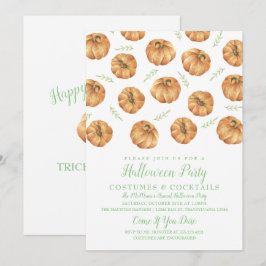 Convite para Festa de Halloween de Abóbora
