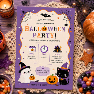 Convite para Festa de Halloween de Amigos e Famili