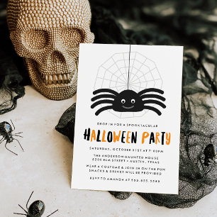Convite para Festa de Halloween de Aranha-Gota