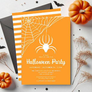 Convite para Festa de Halloween de Aranha-Gota