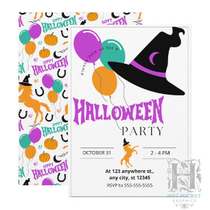 Convite para Festa de Halloween de Cavalo