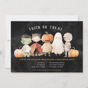 Convite para Festa de Halloween de Doce ou Travess