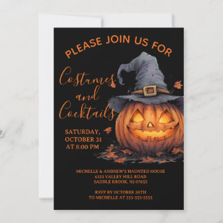 Convite para Festa de Halloween de Fantasias Assus