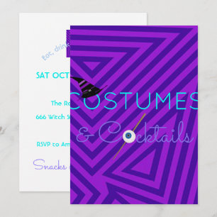 Convite para Festa de Halloween de Fantasias e Coq