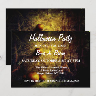 Convite para Festa de Halloween de Patch de Bomba 