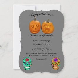 Convite para Festa de Halloween de Pumpkin Sugar S