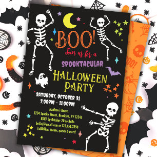 Convite para Festa de Halloween de Skeleton