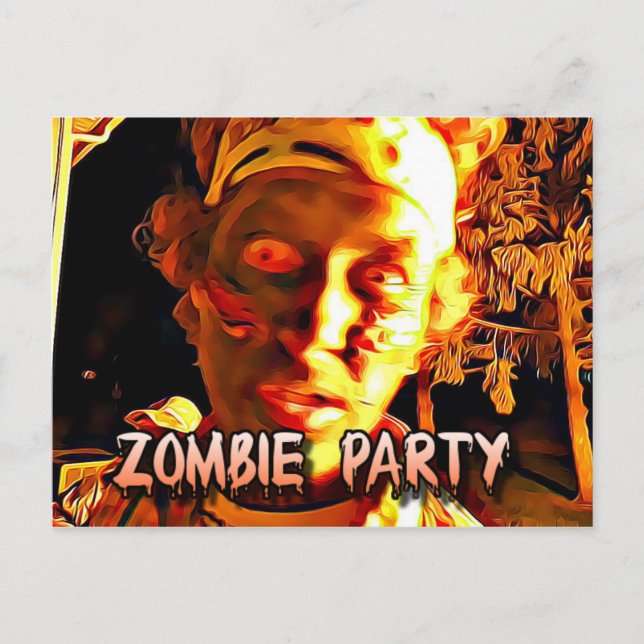 Convite para Festa de Halloween do Apocalypse Zomb (Frente)