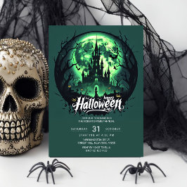 Convite para Festa de Halloween do Castelo Assombr