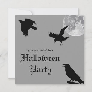 Convite para Festa de Halloween do Crow Dance