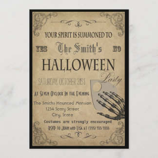 Convite para Festa de Halloween dos Espíritos