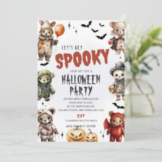 Convite para Festa de Halloween dos Ursinhos Sinis