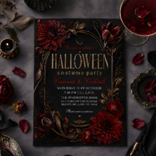 Convite para Festa de Halloween em Estilo Gótico R