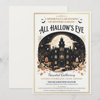 Convite para Festa de Halloween em Mansão Assombra