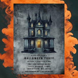 Convite para Festa de Halloween em Mansão Vitorian
