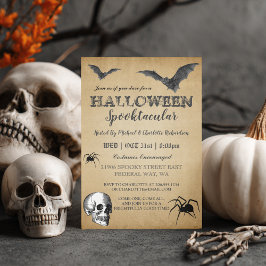 Convite para Festa de Halloween em Vintage Gothic