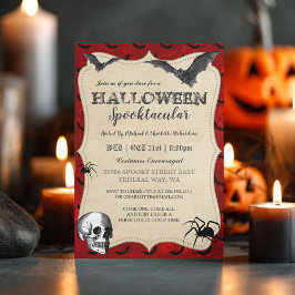 Convite para Festa de Halloween em Vintage Gothic
