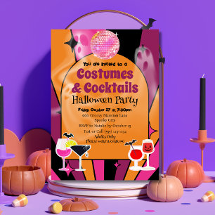 Convite para Festa de Halloween: Fantasias e Coque