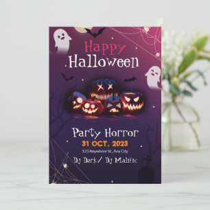 Convite para Festa de Halloween, Festa de Terror H