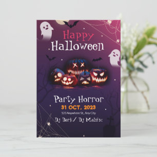 Convite para Festa de Halloween, Festa de Terror H