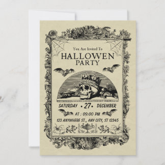 Convite para Festa de Halloween Gothmas — Sombrio