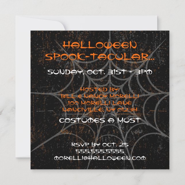 Convite para Festa de Halloween na Web (Frente)