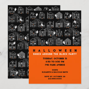 Convite para Festa de Halloween no Bairro