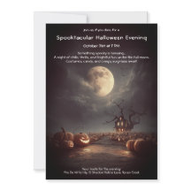 Convite para Festa de Halloween no Campo de Abóbor