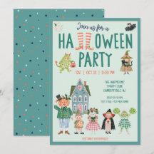 Convite para Festa de Halloween para Crianças Fofa