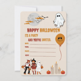 Convite para Festa de Halloween Retro