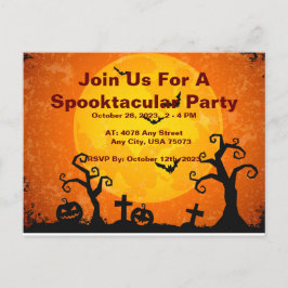 Convite para Festa de Halloween Spooktacular, Cart
