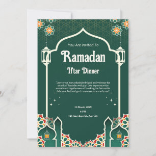Convite para Festa de Iftar do Ramadão Moderno Ver