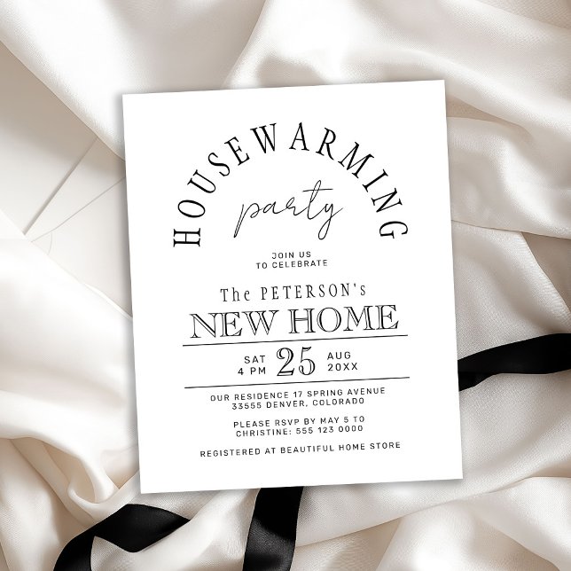 Convite para festa de inauguração de casa nova den (Criador carregado)