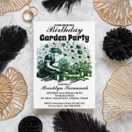 Convite para Festa de Jardineiros Bloom Party Gard